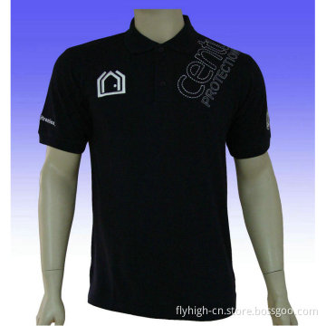 Men's Black Color Slim Type Polo T-Shirts